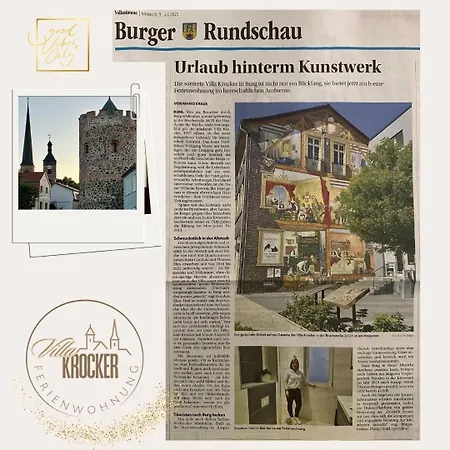 Villakrocker - Elberadweg Trifft Wandkunstwerk * Burg bei Magdeburg